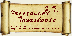 Hristoslav Tanasković vizit kartica